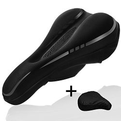 FengNiao Bike Seat Cover, Gel Bike Saddle Cover with Water/Dust Resistant Cover, Extra Soft Bike ...