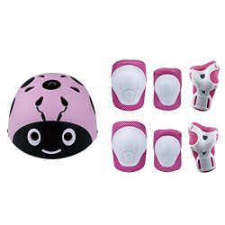 Lucky-M Kids 7 Pieces Outdoor Sports Protective Gear Set Boys and Girls Cycling Helmet Safety Pa ...