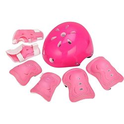 7 Pack Sports Safety Protective Gear Set for Kids, RuiyiF Helmet Elbow Pads Knee Pads Wrist Guar ...