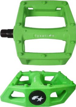 Fyxation Gates BMX Platform Pedal, Green