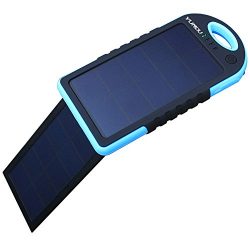 YUNDU Solar Charger 5000mah High Efficient Double Foldable 2.2 W Fast Charging Panel Rechargeabl ...