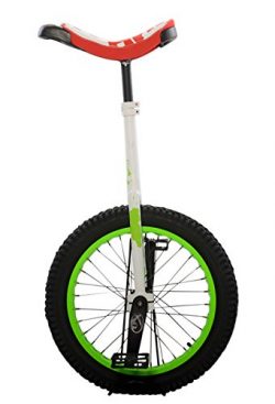 Koxx Troll2 20 Trials Unicycle, Red/White with Green Rims and Black Pedals