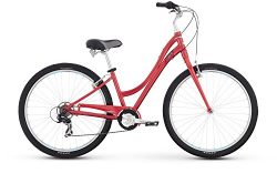 Raleigh Bikes Women’s Circa 1 Step Thru Comfort Bike, 13″/X-Small, Red