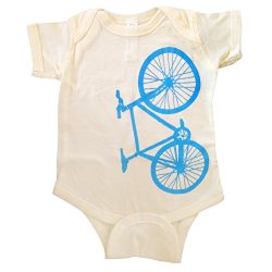 I Heart Analogue Fixed Gear Bicycle Fixie Bike Baby Onesie. Yellow. 6 Months.