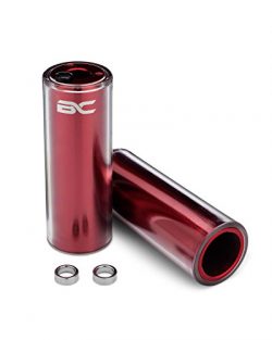 BMX Bike Pegs by BC Bicycle Company – Aluminum Core with PC Outer Sleeve – Red