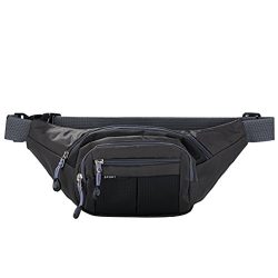 Sasuke Bum Waist Bag 3-Zipper Fanny Pack bum Bag with Adjustable Strap for Running Fitness Cycli ...