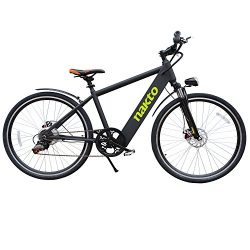 NAKTO 26″ 300W Electric Bicycle Mountain Sporting Shimano 6 Speed Gear EBike Brushless Gea ...