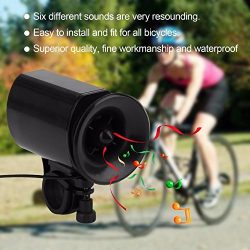 Lexiesxue 6 Sound Electronic Bike Bell Ring Siren Warning Horn Ultra Loud Voice Speaker Bicycle  ...