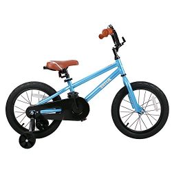 JOYSTAR Blue 16 Inch Kids Bike for Boys, Child Bicycle with Training Wheel for Boys (85% Assembled)