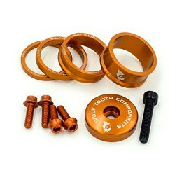 Wolf Tooth Precision Anodized Headset Spacers (Orange, Bling Kit)