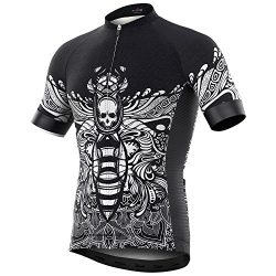 Men’s Short Sleeve Cycling Jersey Full Zip Moisture Wicking, Breathable Running Top – ...