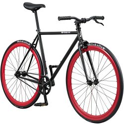 Pure Fix Original Fixed Gear Single Speed Bicycle, Echo Black/Red, 54cm/Medium