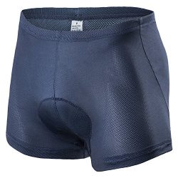 Bike Underwear Men with Padding Cycling Shorts Gel Padded Sports Bicycle Short Pants Navy Blue Large