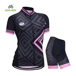 ZEROBIKE Women’s Short Sleeve Cycling Jersey Jacket Cycling Shirt Quick Dry Breathable Mou ...