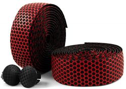 MARQUE Hex Grip Road Bike Handlebar Tape – 2PCS per set (Red)