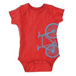 I Heart Analogue Fixed Gear Bicycle Fixie Bike Baby Onesie. Red. 12 Months