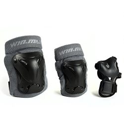 WinMax Safety Protective Gear Set including Knee, Elbow Pads with Wrist Guards for BMX Biking, R ...