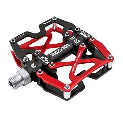 Mzyrh Mountain Bike Pedals, Ultra Strong Colorful CNC Machined 9/16 Cycling Sealed 3 Bearing Ped ...