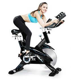 L NOW Indoor Cycling Bike Trainer Belt Drive and Sturdy (Black)