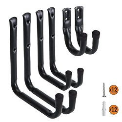 Heavy Duty Garage Hooks and Hangers Organizer – Wall Mount Garage Hanging Storage Utility  ...