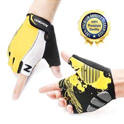 ZOOKKI Cycling Gloves Mountain Bike Gloves Road Racing Bicycle Gloves Light Silicone Gel Pad Rid ...