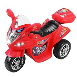 Murtisol Kids Ride on Motorcycle 6V Electric Motorcycle 3 Wheels Power Bicycle Red