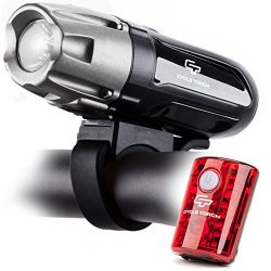 Cycle Torch Shark 550R USB Rechargeable Bike Light Set With Removable Battery- FREE USB LED Tail ...
