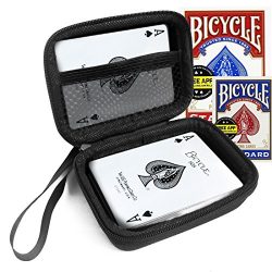 FitSand Hard Case for Bicycle Poker Size Standard Index Playing Cards Travel Zipper Carry EVA Ha ...