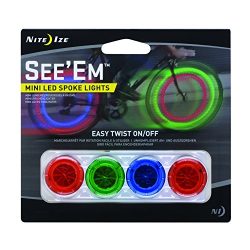 Nite Ize See ‘Em Mini LED Bicycle Spoke Lights, Wheel Lights For Nighttime Visibility + Sa ...