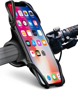 Okra Bike Phone Mount Bicycle Holder for iPhone X 8 7 6 6s Plus, [Web Grip] Silicone Bicycle Mot ...