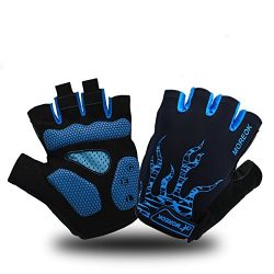 MOREOK Shock-Absorbing Breathable Anti Slip Reflective Cycling Gloves Half Finger Bike Bicycle G ...