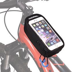 ArcEnCiel Bicycle Top Tube Phone Bag for ≤ 5.7″ Screen Size, Bike Frame Strap Attachment Mount