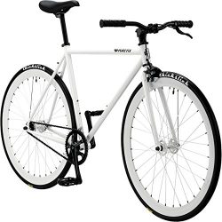 Pure Fix Glow in the Dark Fixed Gear Single Speed Bicycle, Zulu Glow White, 50cm/Small