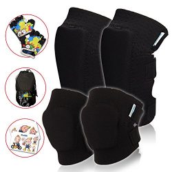 Innovative Soft Kids Knee and Elbow Pads Plus BONUS Bike Gloves | Toddler Protective Gear Set |  ...