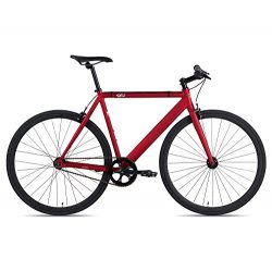 6KU Track Fixed Gear Bicycle, Burgundy/Black, 49cm