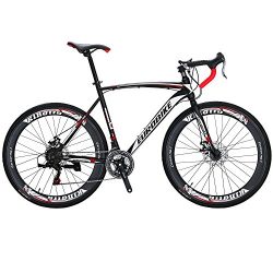 EUROBIKE Road Bike XC550 21 Speed 54 Cm Frame 700C Wheels Road Bicycle Dual Disc Brake Bicycle B ...