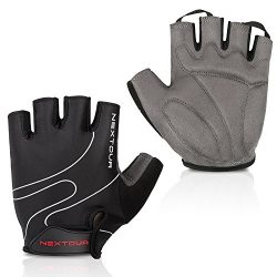 Cycling Gloves Mountain Bike Gloves Half Finger Road Racing Riding Gloves with Light Anti-slip S ...