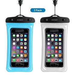 Floating Universal Waterproof Case,FITFORT IPX8 Waterproof Phone Pouch Fingerprints Available TP ...