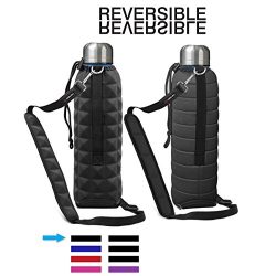 Water Bottle Holder with Extra Padded Shoulder Strap Super Soft Insulated Bottle Carrier To Prot ...