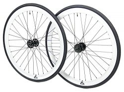 Retrospec Bicycles Mantra Fixed-Gear/Single-Speed Wheel Set with 700cm x 23C Kenda Kwest Tires a ...