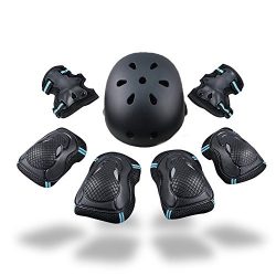 SKL Kid’s Protective Gear Set Knee Pads for Kids Knee and Elbow Pads with Wrist Guards for ...