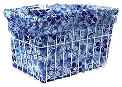 Cruiser Candy Blue Hawaiian Hibiscus Bicycle Basket Liner