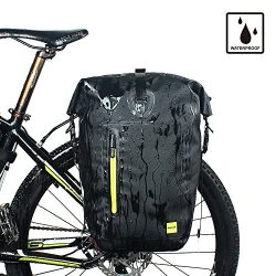 RHINOWALK Waterproof 25L Bicycle Bag Bike postman saddlebag Pannier Bag Shoulder bag. Two in one
