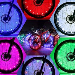 DAWAY Led Bike Wheel Light – A01 Waterproof Bright Bicycle Tire Light Strip, Safety Spoke  ...