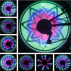 Wosports Bike Wheel Lights 36 LED Lights 32 Changes Bicycle Spoke Rim Light Waterproof Cycling T ...