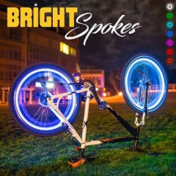 Bright Spokes Premium LED Bike Wheel Lights | 7 Colors in 1 | USB Rechargeable Battery | Strong  ...