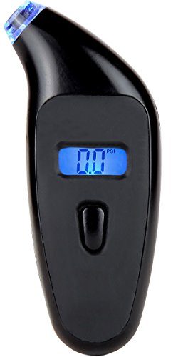 Digital Tire Pressure Gauge 150PSI Black Metal Body