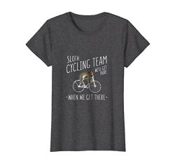 Womens Funny Sloth Cycling Team – Funny Sloth on a Bike T Shirt Medium Dark Heather