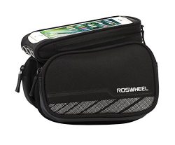 Roswheel 12813 Waterproof Bike Top Tube Bag Bicycle Frame Double Panniers with Detachable Phone  ...