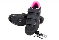 Tommaso Pista Women’s Spin Class Ready Cycling Shoe – Black/Pink – SPD – 42